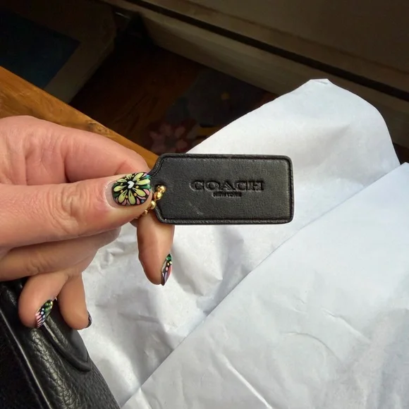 Coach Black Leather Bag with Gold Hardware - Picture 5 of 10